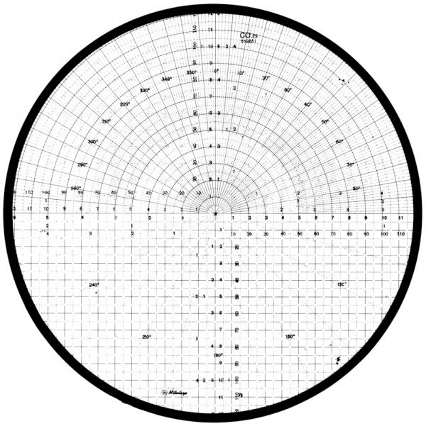 Сетка накладная комбинированная (диаграмма) 600мм 512655 Mitutoyo