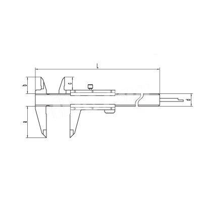 Штангенциркуль ШЦ-1-200 0,05 съемный блок 141-125Е Guanglu